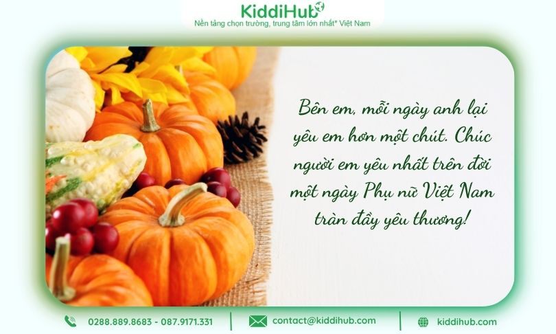 Lời chúc 20/10 cho vợ ngọt ngào như kẹo, tạo giá trị tinh thần