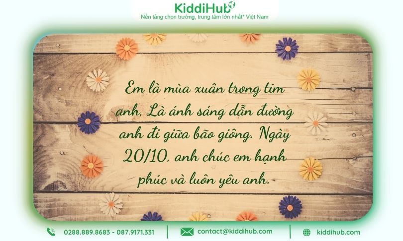 Lời chúc 20/10 cho bà xã bằng lời ca khiến nàng xúc động