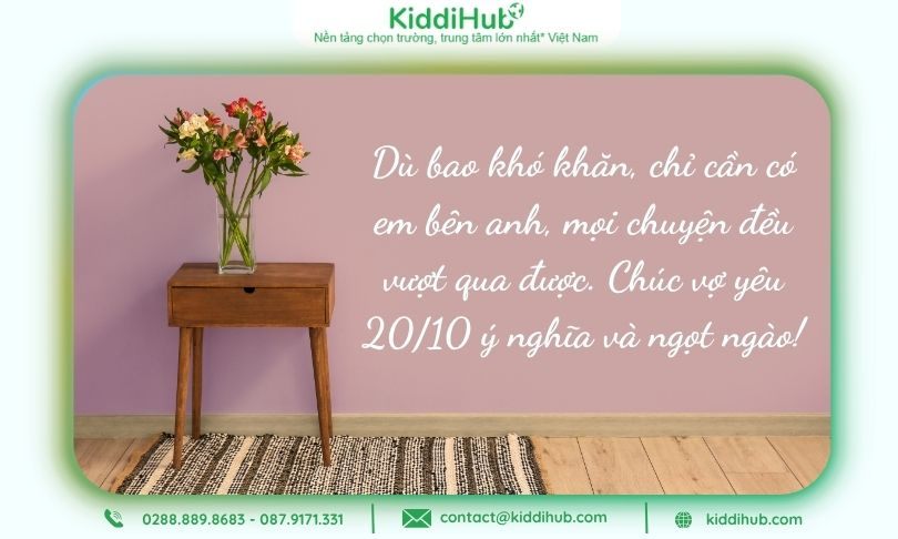 Tình cảm bền lâu qua những lời chúc ngày 20/10 cho bà xã