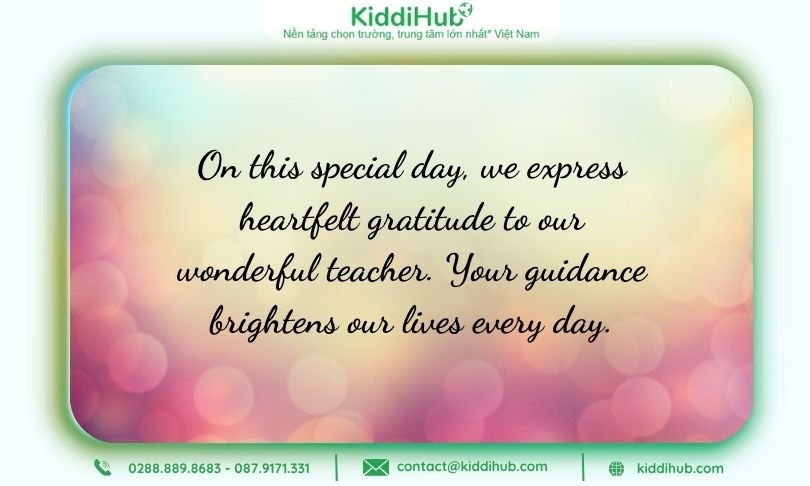 Lời chúc 20/10 cho cô giáo mầm non bằng tiếng Anh dễ nhớ, ý nghĩa