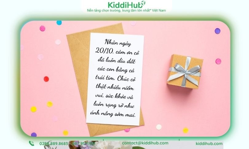 Lời chúc 20/10 cho cô giáo mầm non ngắn gọn, dễ truyền đạt