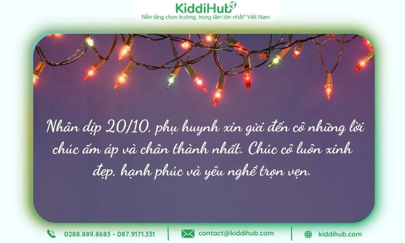 Niềm vui lan tỏa với câu chúc 20/10 cô giáo mầm non