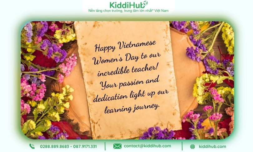 Lời chúc ngày 20/10 cho cô giáo bằng tiếng Anh mang phong cách hiện đại, tinh tế