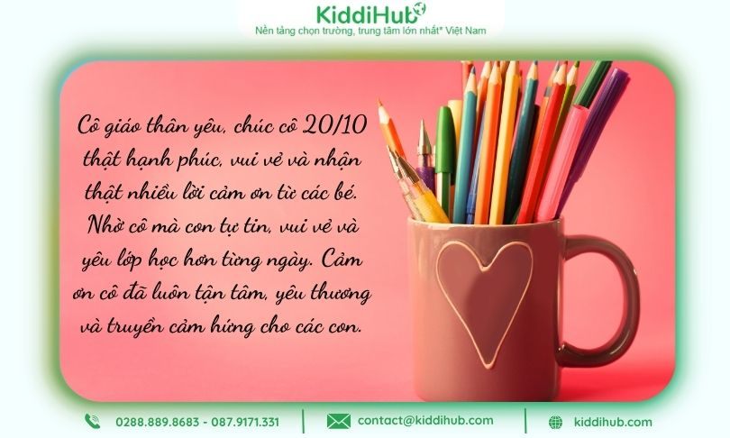 Lời chúc cô giáo mầm non 20/10 với ngôn từ chân thành, gần gũi, tình cảm