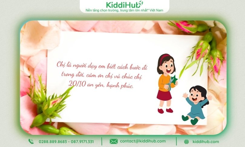 Lời chúc 20/10 cho chị gái ruột cảm động, sâu sắc