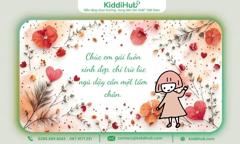 Lời chúc 20/10 cho em gái hài hước kiểu “châm biếm dễ thương”