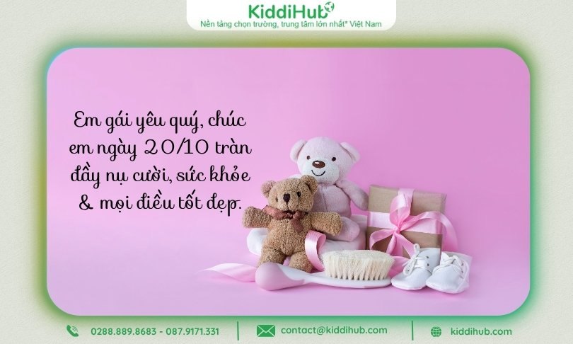 Lời chúc 20/10 cho em gái ngọt ngào, ấm áp