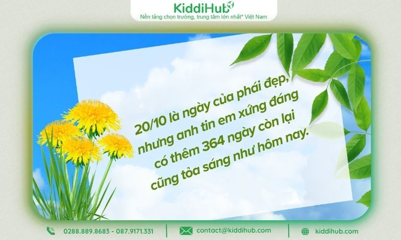 Lời chúc 20/10 cho Crush ý nghĩa, xúc tích