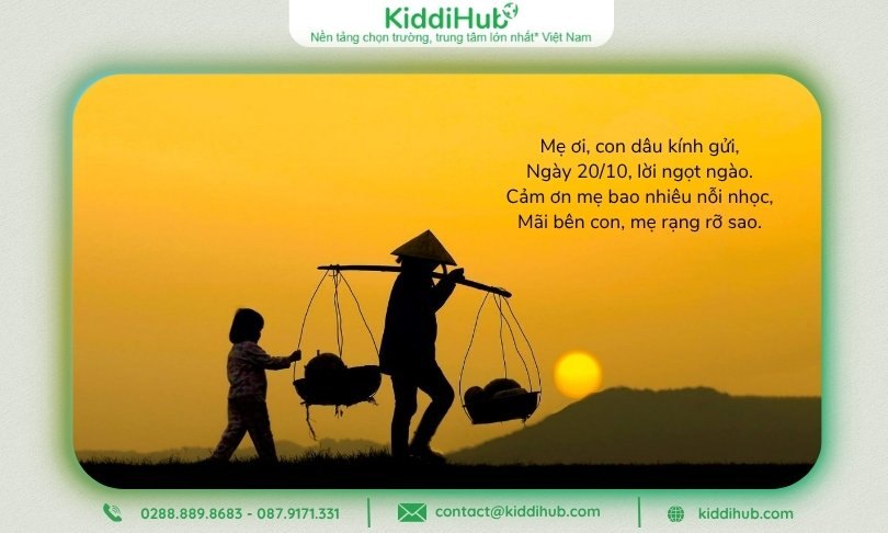 Bài thơ 20/10 tặng mẹ chồng