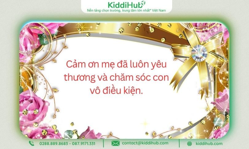 Lời cảm ơn 20/10 dành cho mẹ đầy cảm động