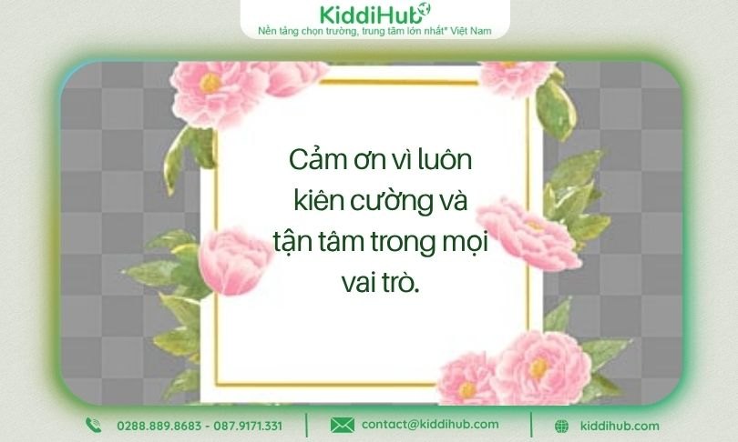 Lời tri ân ngày 20 tháng 10 trang trọng