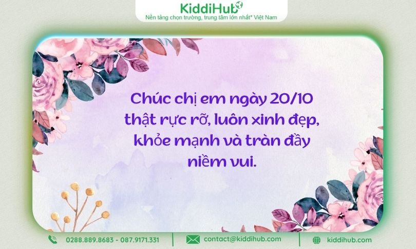 Lời chúc 20/10 cho khách hàng nữ thật gần gũi