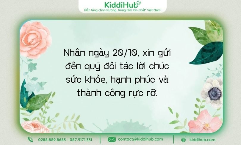 Lời chúc đối tác 20/10 gắn kết bền lâu