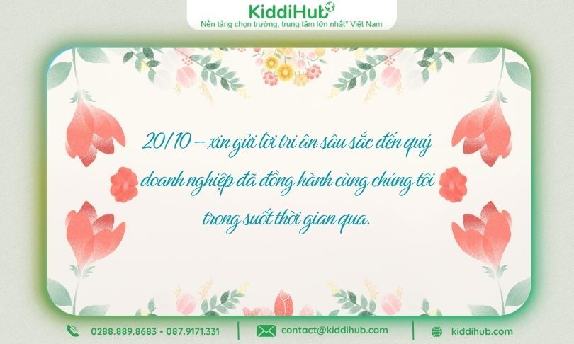 Chúc 20/10 tinh tế cho khách hàng là doanh nghiệp
