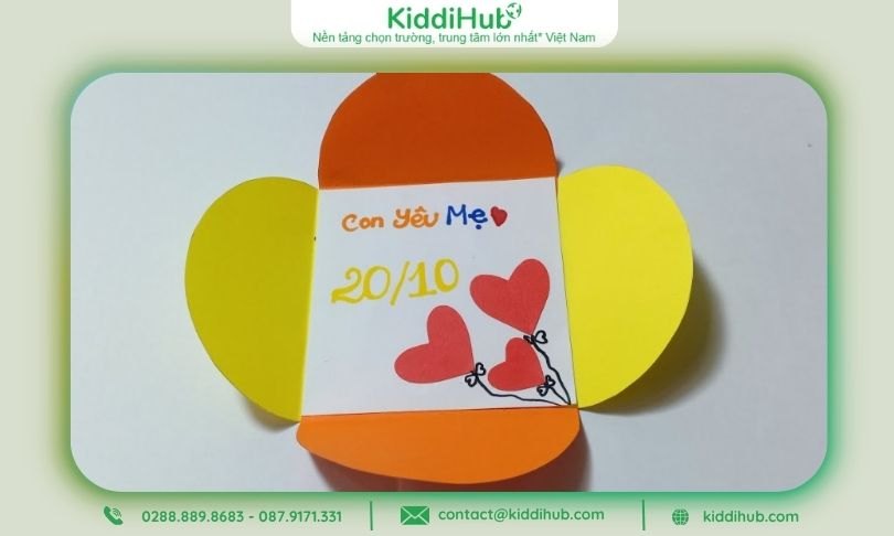 Thiệp 20/10 đơn giản – Vẻ đẹp đến từ sự chân thành