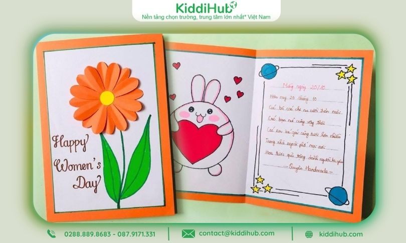 Làm thiệp tặng mẹ 20/10 – Khoảnh khắc yêu thương đong đầy