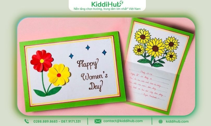 Thiệp 20/10 siêu dễ thương – Khi con tự tay gửi yêu thương