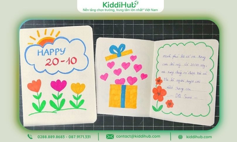 Thiệp 20/10 tặng mẹ – Sáng tạo nhỏ, tình cảm to