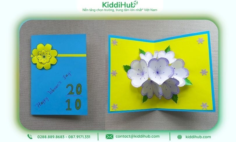 Thiệp handmade chúc 20/10 3D sáng tạo, giúp trẻ phát triển khả năng tư duy