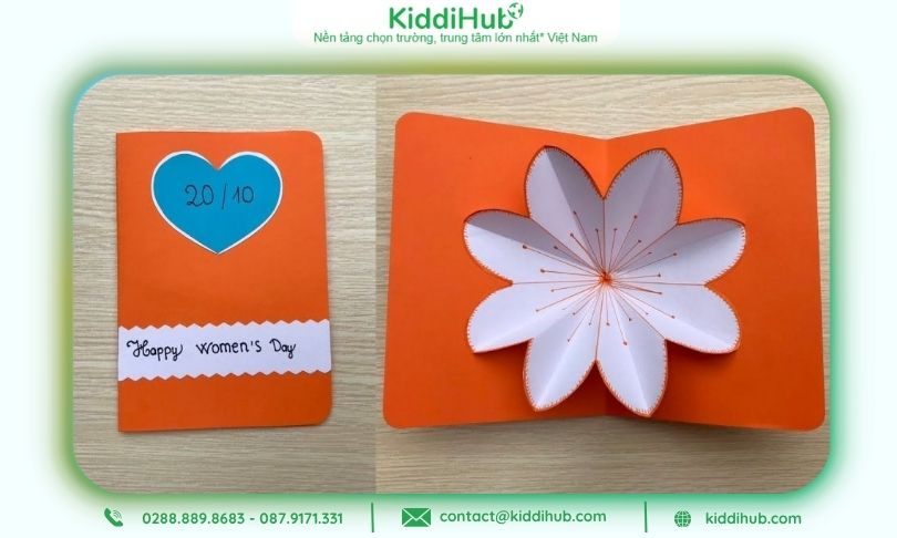 Thiệp 20/10 thủ công 3D dễ làm, vui nhộn, sinh động và bắt mắt