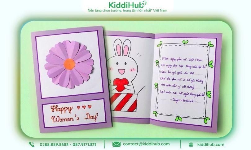 Thiệp chúc 20/10 tự làm phát triển khéo léo và tư duy trẻ