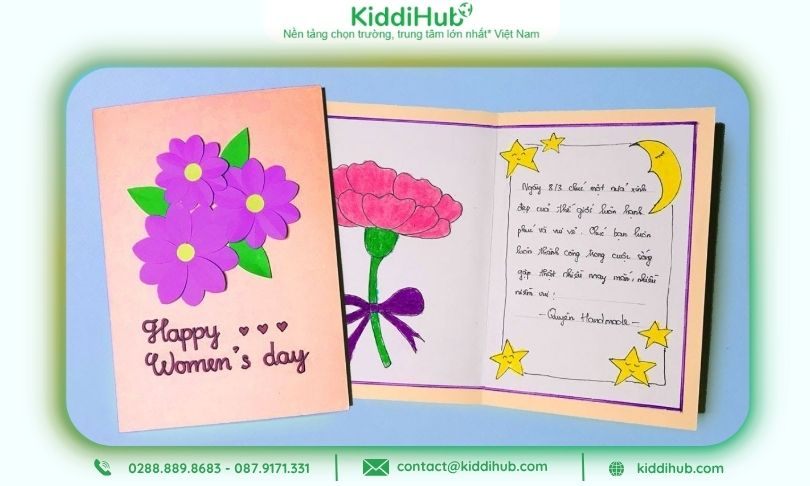 Thiệp giấy 20/10 sáng tạo, trẻ mầm non dễ dàng thực hiện tại nhà