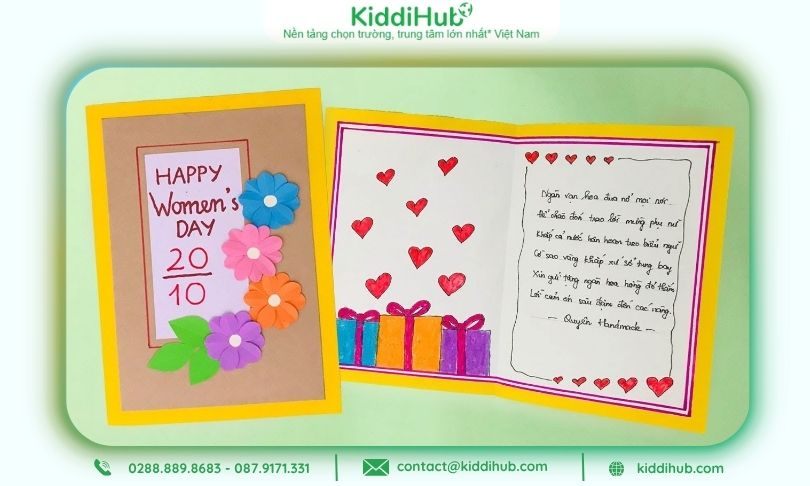 Thiệp 20/10 cá nhân hóa, thể hiện tình cảm chân thành, gần gũi