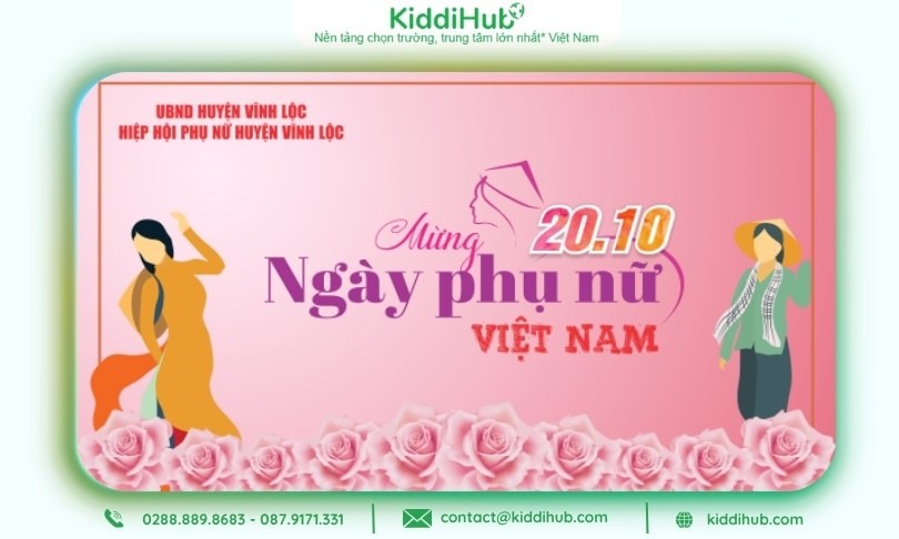 Bộ Banner mừng ngày Phụ nữ Việt Nam với chi tiết tinh giản, mang nét đẹp thanh tao