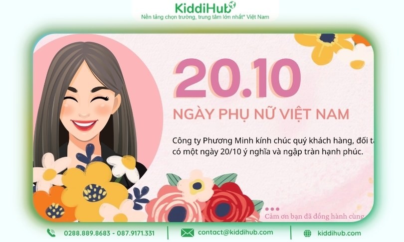 Banner sự kiện chào mừng ngày Phụ nữ Việt Nam giúp cửa hàng thêm nổi bật và ấm áp