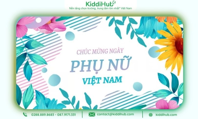 Banner 20/10 phối hợp gam màu tinh tế, thể hiện cảm xúc nhẹ nhàng và ý nghĩa