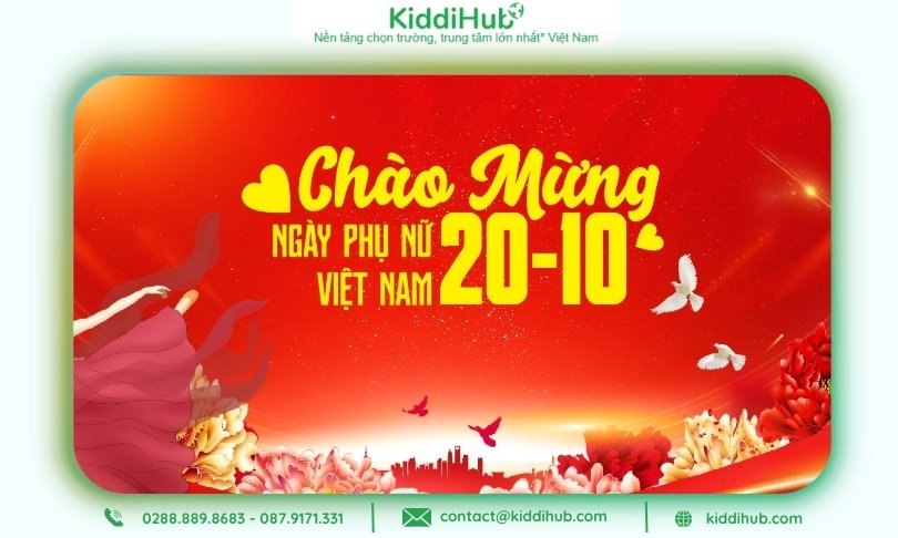 Hình Banner ngày 20 tháng 10 tối giản giúp tôn vinh trọn vẹn nét đẹp tự nhiên phụ nữ Việt