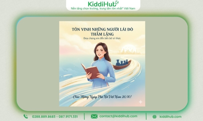 Poster tôn vinh những người lái đò thầm lặng, đưa chúng em đến bến bờ tri thức
