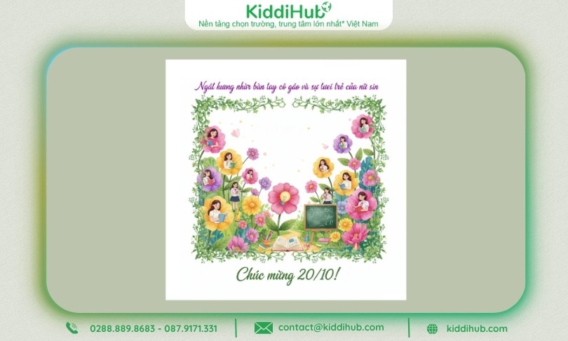 Poster vườn hoa tri thức nở rộ, ngát hương nhờ bàn tay cô giáo và sự tươi trẻ của nữ sinh