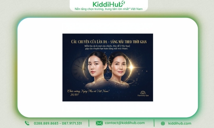 Poster về câu chuyện của làn da – sáng mãi theo thời gian