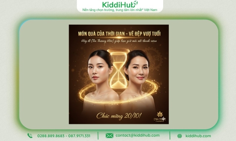 Poster vẻ đẹp là món quà của thời gian, hãy để chúng tôi giúp bạn giữ mãi nét thanh xuân
