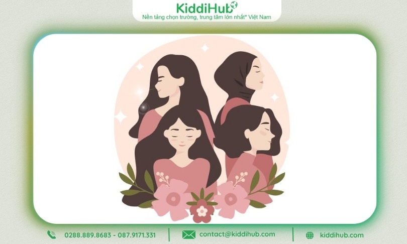 Logo 20/10 ba thế hệ phụ nữ Việt