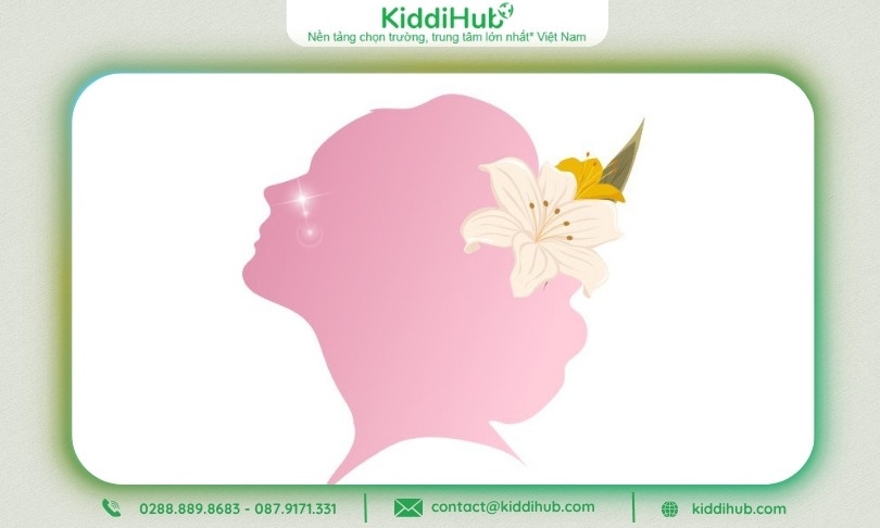 Logo 20/10 khuôn mặt hồng phấn thanh thoát