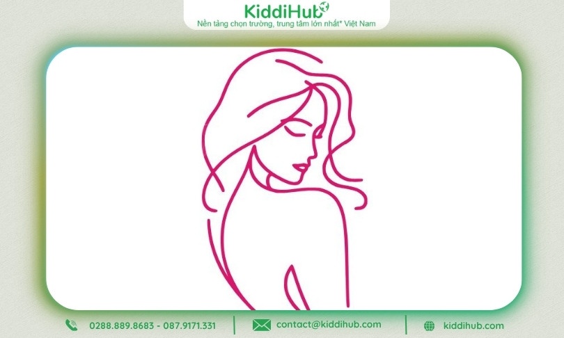 Logo 20/10 khuôn mặt phụ nữ nghệ thuật