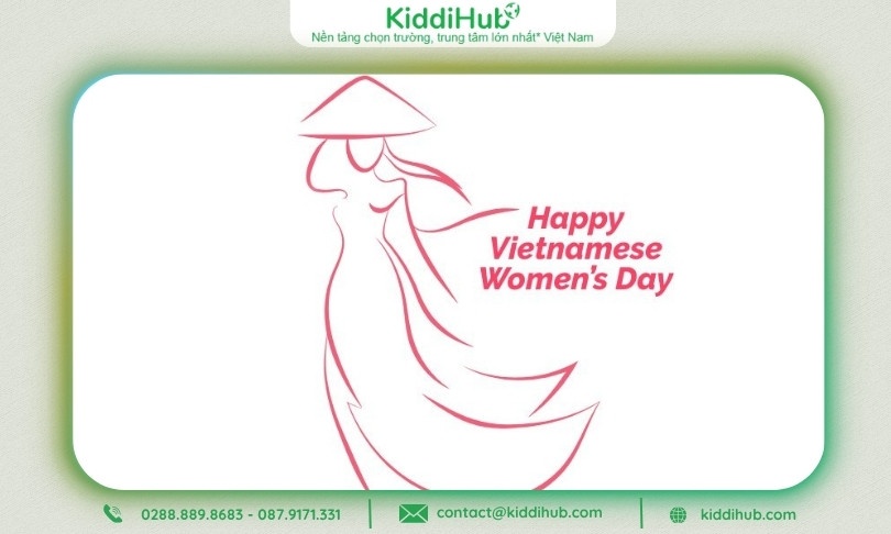 Logo 20/10 chữ Happy Vietnamese Women’s Day