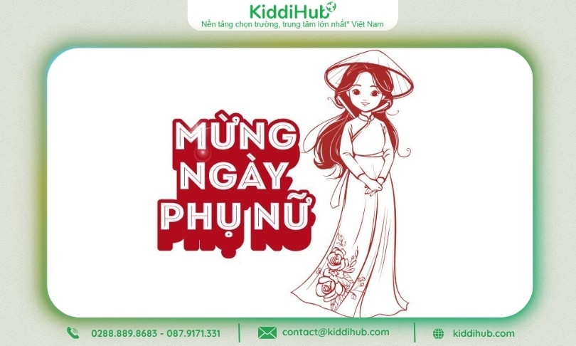 Logo 20/10 phụ nữ áo dài truyền thống Việt