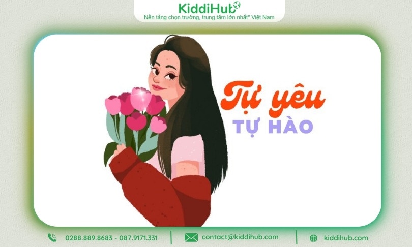 Logo 20/10 phụ nữ hiện đại cầm hoa hồng