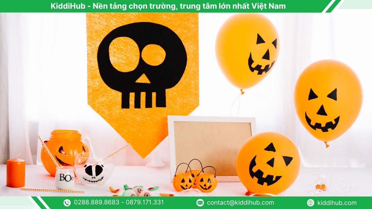 Ý tưởng trang trí Halloween bằng bong bóng