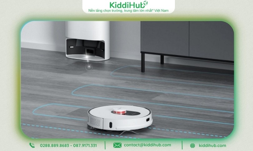 Robot hút bụi tự động – Người bạn nhỏ giúp mẹ tiết kiệm thời gian và công sức mỗi ngày