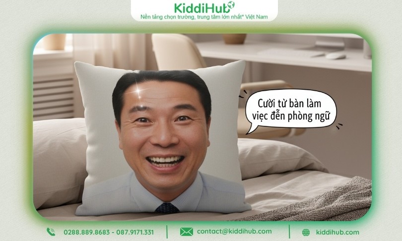 Gối in ảnh sếp hoặc đồng nghiệp – Cười từ bàn làm việc đến phòng ngủ