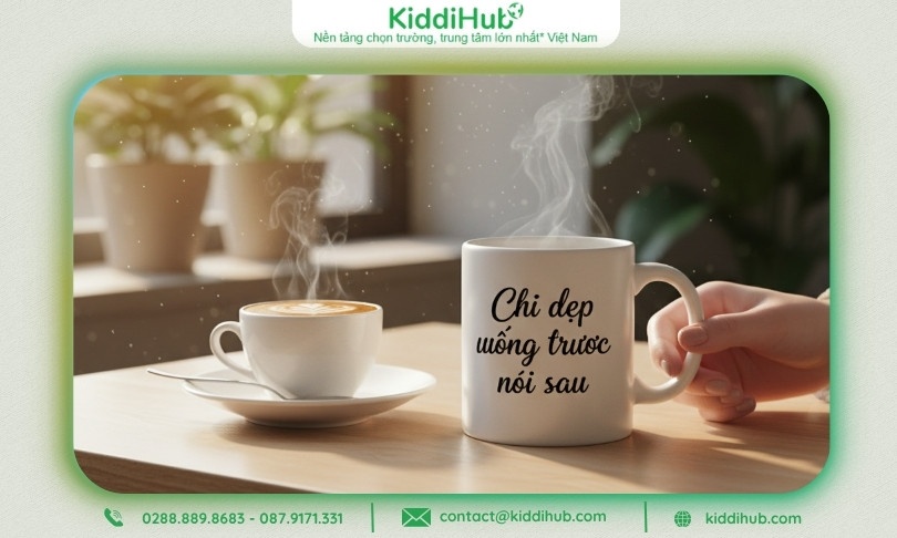 Cốc in chữ “Nữ hoàng cà phê” hoặc “Chị đẹp uống trước nói sau”
