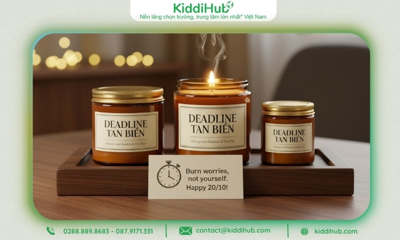 Bộ nến thơm với tên mùi “Deadline tan biến”