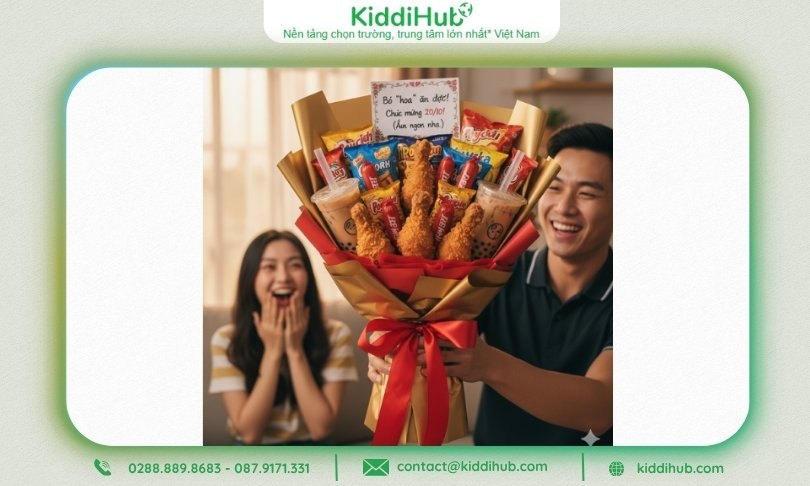 Bó “hoa” đồ ăn