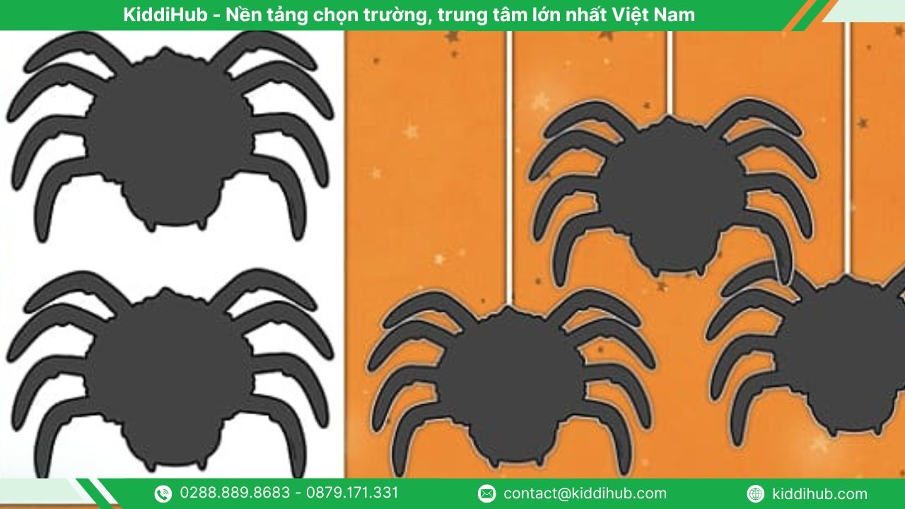 Cách vẽ con nhện halloween đơn giản từng bước