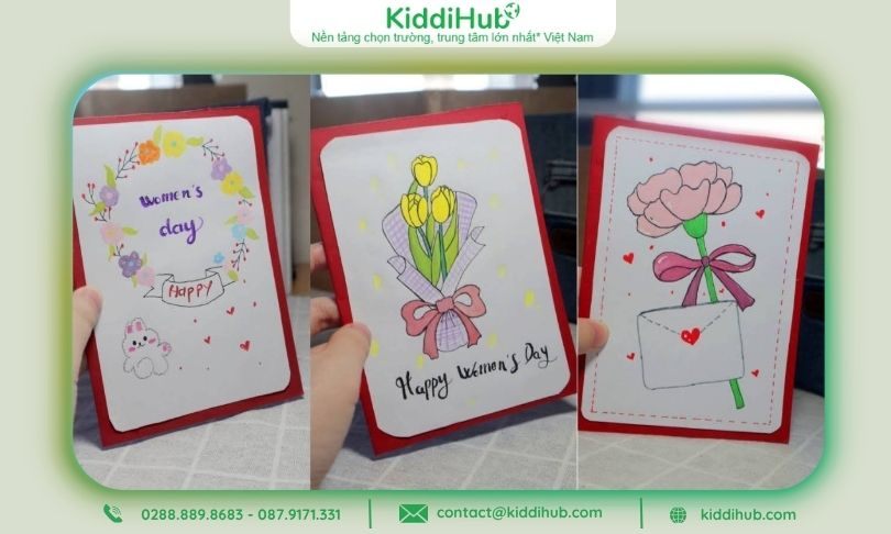 Trang trí mặt trước thiệp