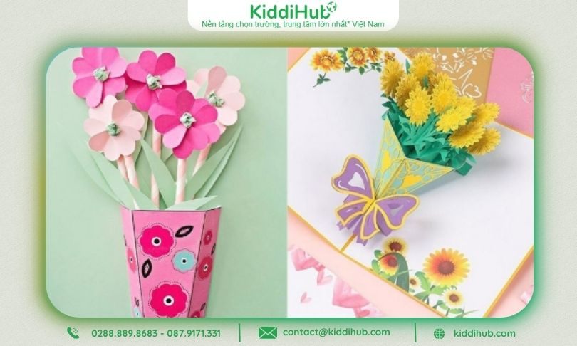 Cắt và gấp giấy tạo hiệu ứng 3D sống động cho thiệp